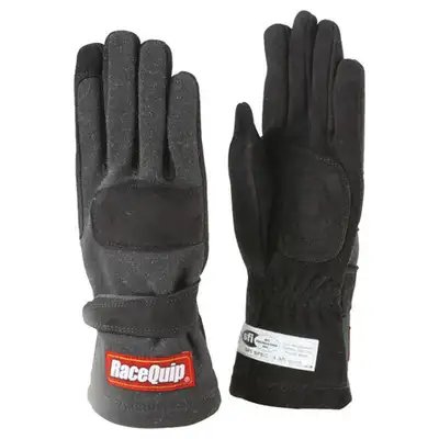 Racequip 355 Series 2 Layer Nomex Race Gloves Sfi 3.3/ 5 Certified; Black 3xlarge