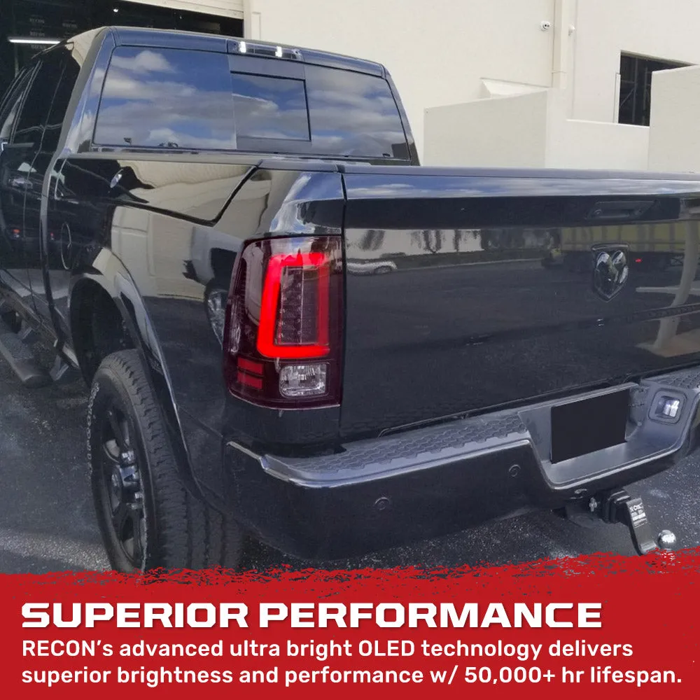 Dodge 09-18 RAM 1500 And 10-18 RAM 25003500 Oled Tail Lights Replaces Factory OEM Halogen Tail Lights - Smoked Lens product image