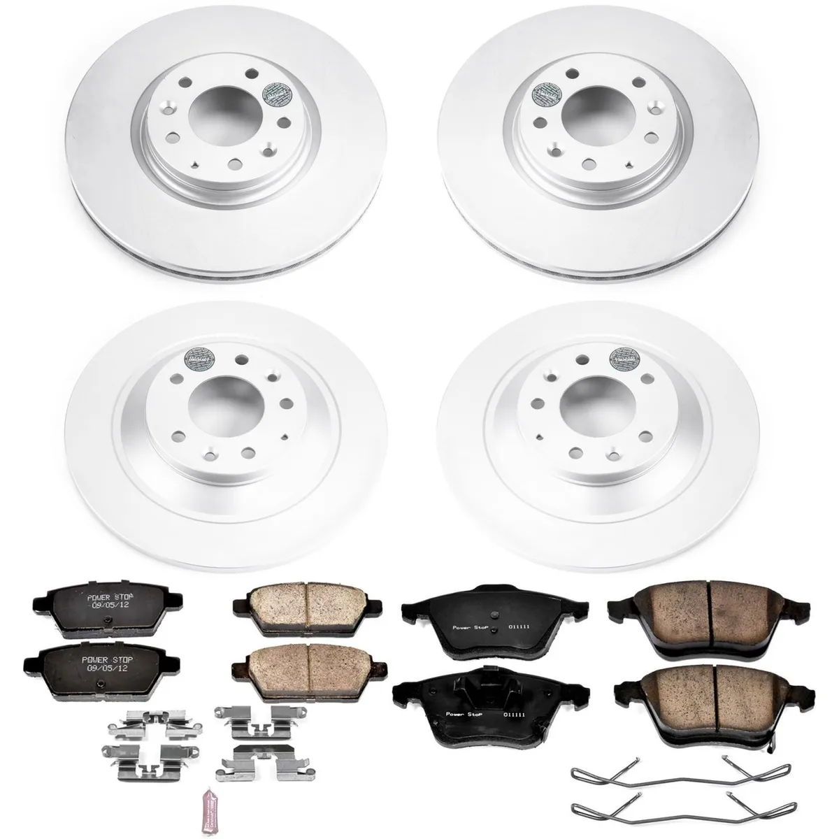Z17 Geomet Coated Rotor Kit: Genuine Geomet Fully Coated Rotors; Ceramic Pads W/Hardware product image