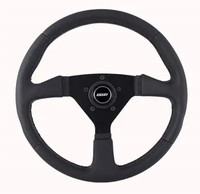 Grant Performance Series Steering Wheel; 13.75 in. Wrapped; w/Black Stitching; Center Cap;