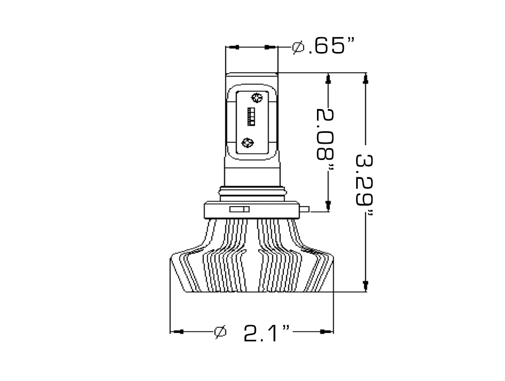 ORACLE Lighting 9005 - 4,000+ Lumen LED Light Bulb Conversion Kit High/Low Beam (Projector) product image