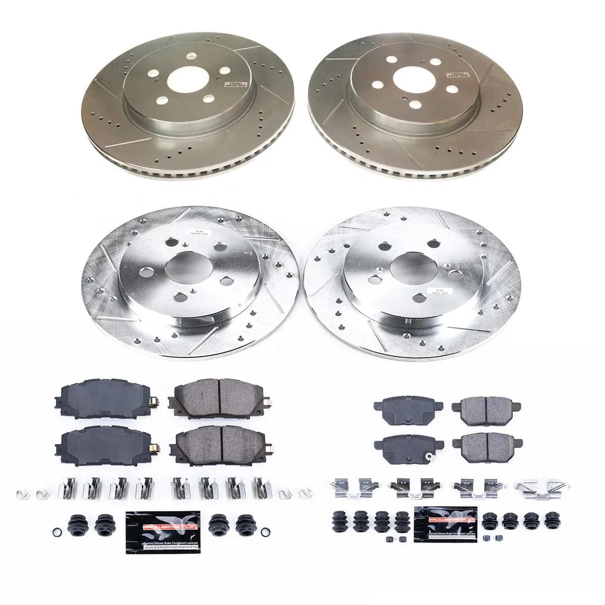 Z23 Evolution Sport Upgrade Kit: Drilled/Slotted Rotors; Carbon-Fiber Ceramic Pads W/Hardware product image