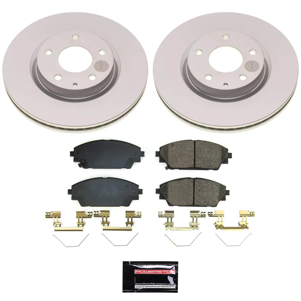 Z17 Geomet Coated Rotor Kit: Genuine Geomet Fully Coated Rotors; Ceramic Pads W/Hardware product image