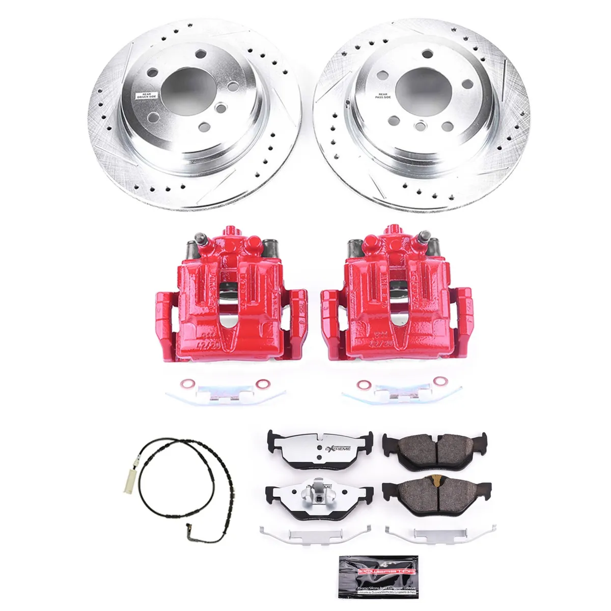 Z26 Street Warrior Upgrade Kit: Drilled/Slotted Rotors; Carbon-Fiber Ceramic Pads; Pad Sensors; Powder Coated Calipers product image