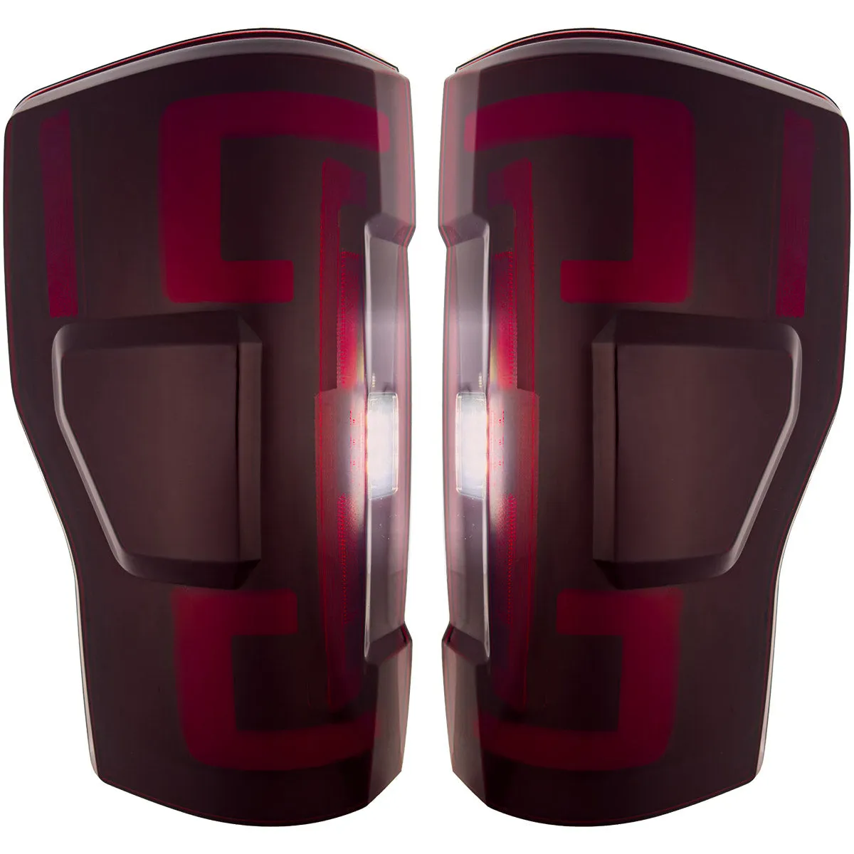 Ford Superduty F250 350 450 550 20-22 Replaces OEM LED Style Tail Lights With Blis Blind Spot Warning System Oled Tail Lights - Red Lens product image