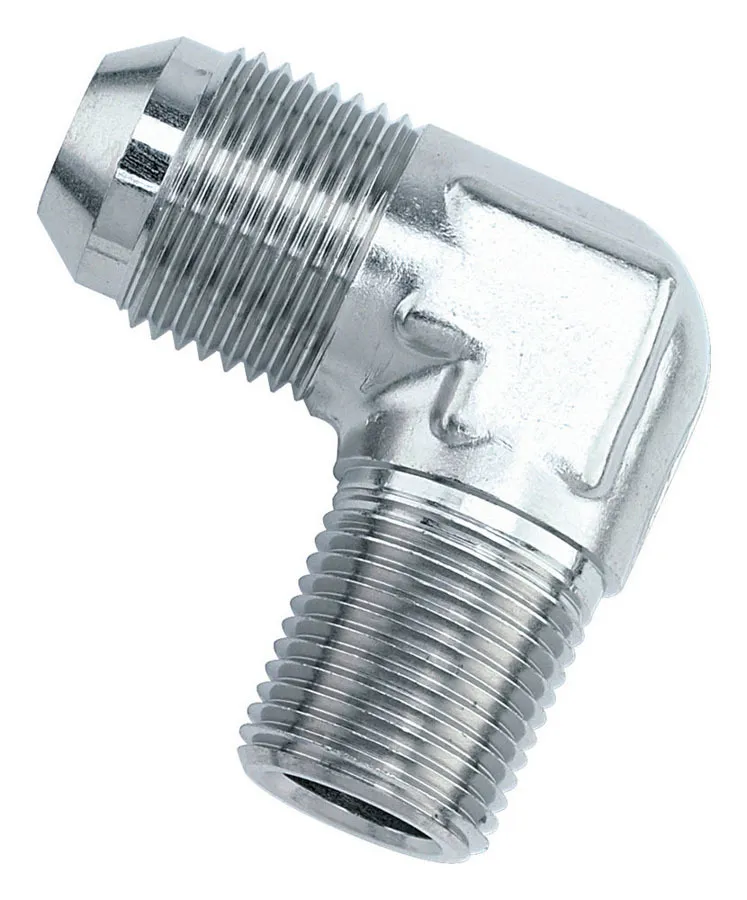 Edelbrock #3 to 1/8 NPT 90 Deg S Adapter