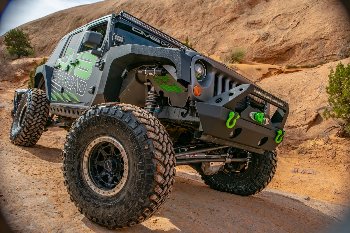 DV8 Offroad Aluminum Front Inner Fenders Black - JK product image