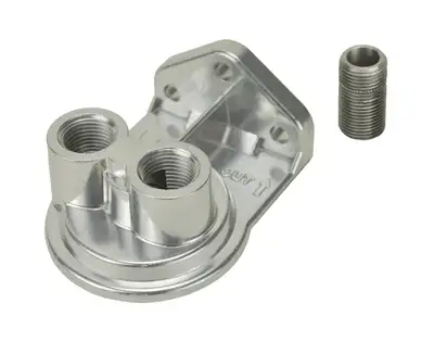 Derale Derale 25728 Single Ports Up 1/2 NPT Filter Mount with 13/16-16 Filter Threads