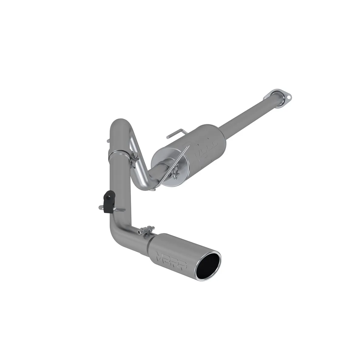 Armor Lite Cat Back Exhaust System; 2.5 in.; Incl. Extension Pipe/Muffler/Over Axle Pipe/Tailpipe/Hardware/3.5 in. OD Tips; Single Side Exit; Aluminized; product image