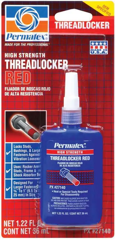 Permatex High Strength Threadlocker Red 36ml Bottle