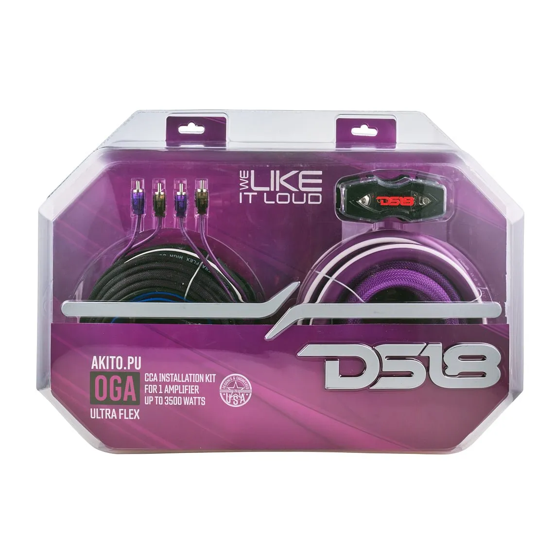 0-GA Amplifier Installation Wiring Kit - Purple product image