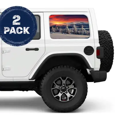 Under The Sun Inserts Snowy Hills Side Windows Printed Vinyl Decal