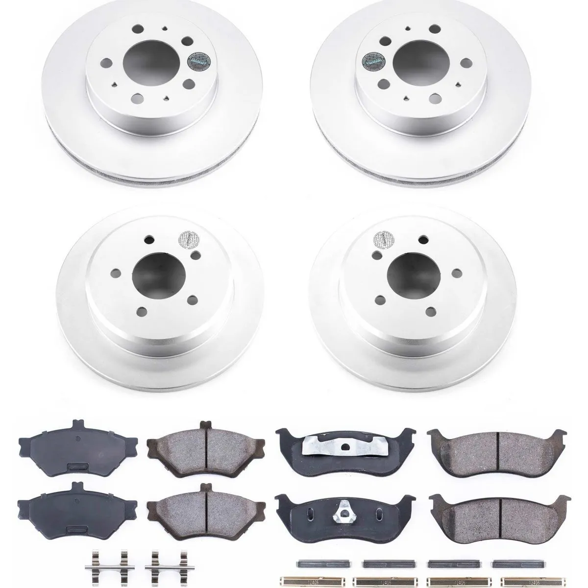 Z17 Geomet Coated Rotor Kit: Genuine Geomet Fully Coated Rotors; Ceramic Pads W/Hardware product image