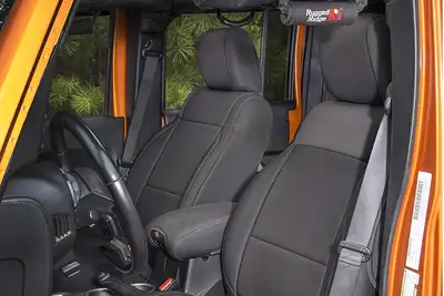 Rugged Ridge Seat Cover Kit Black; 1118 Jeep Wrangler JK 2 Door
