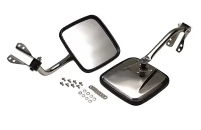 Kentrol Jeep CJ Mirror Kit Pair 55-86 CJ Polished Silver Kentrol