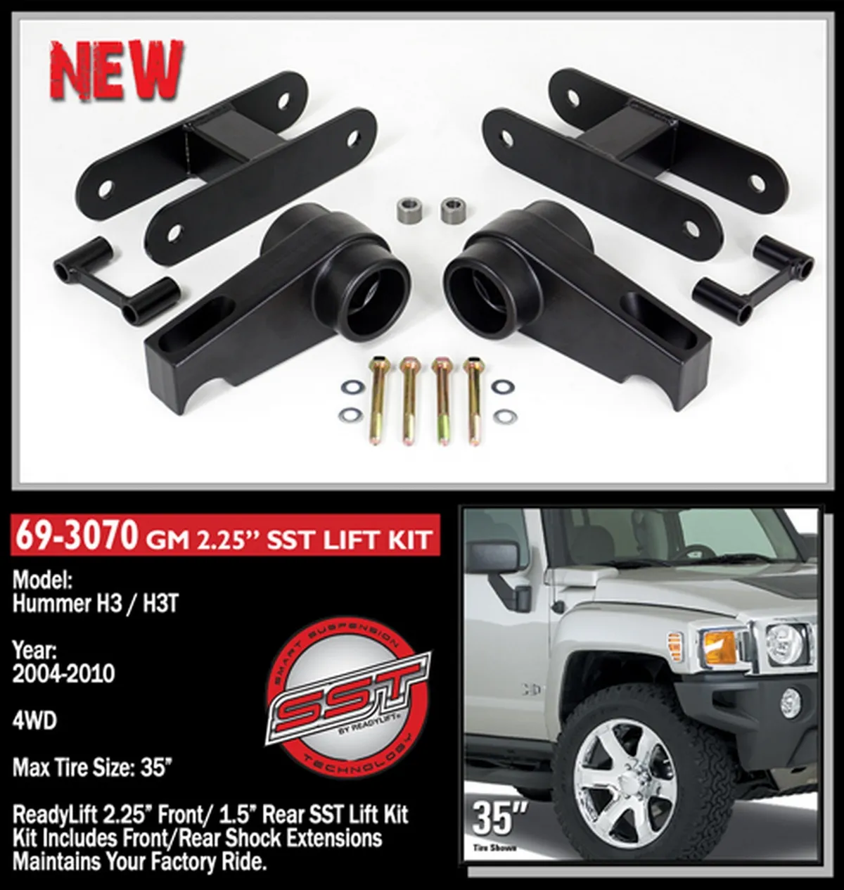 2.25 Key Way-1.5 Rear Shackle 2004-2012 Chevroletgmc Coloradocanyon 2WD 4WD product image