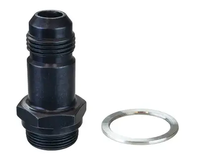 Moroso Carburator Fuel Inlet Fitting 8an x 7/820 2 in Long Black Anodized