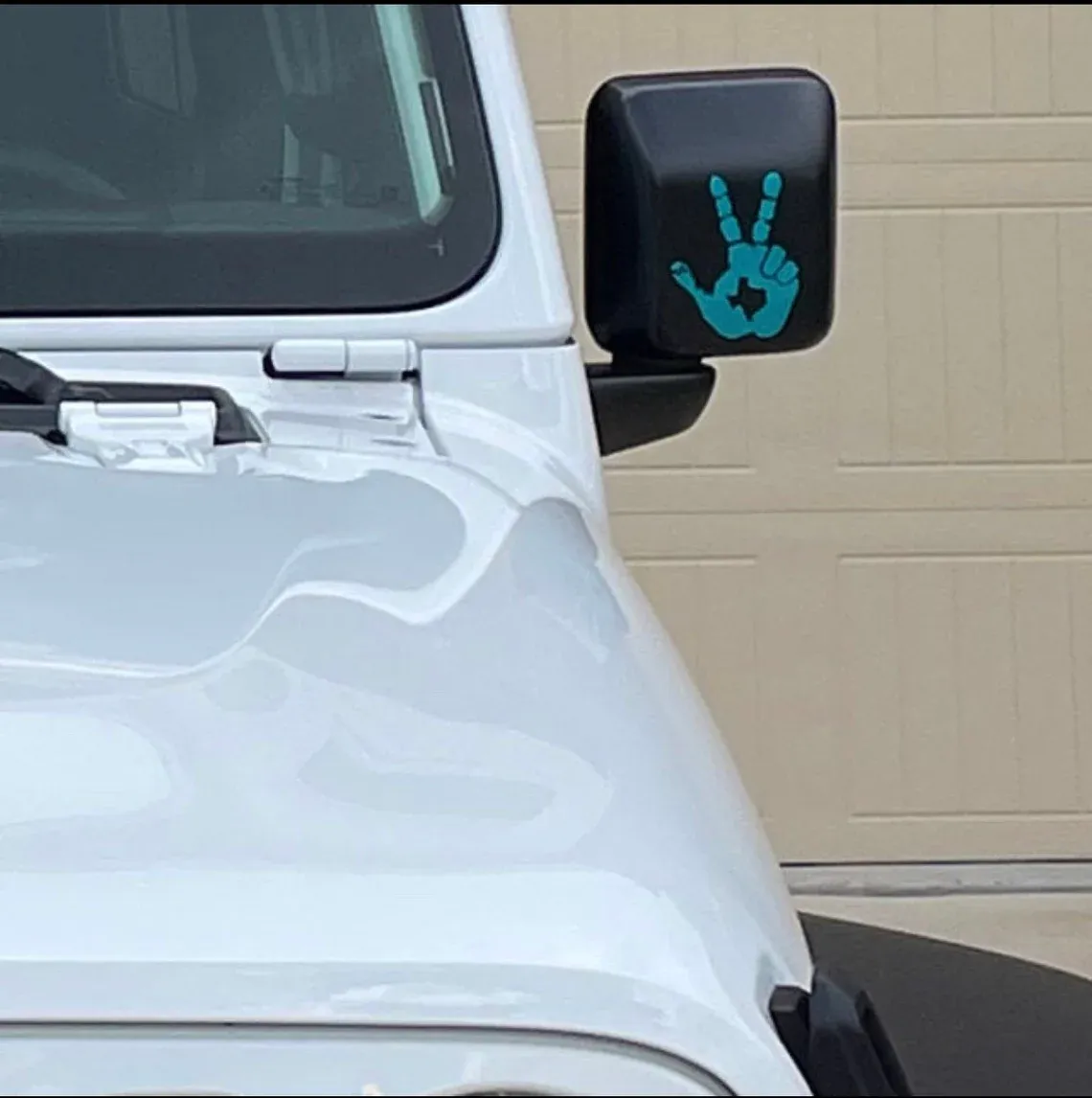 Hect Creations Jeep Wave Peace Decal Set w/ State Cutout product image