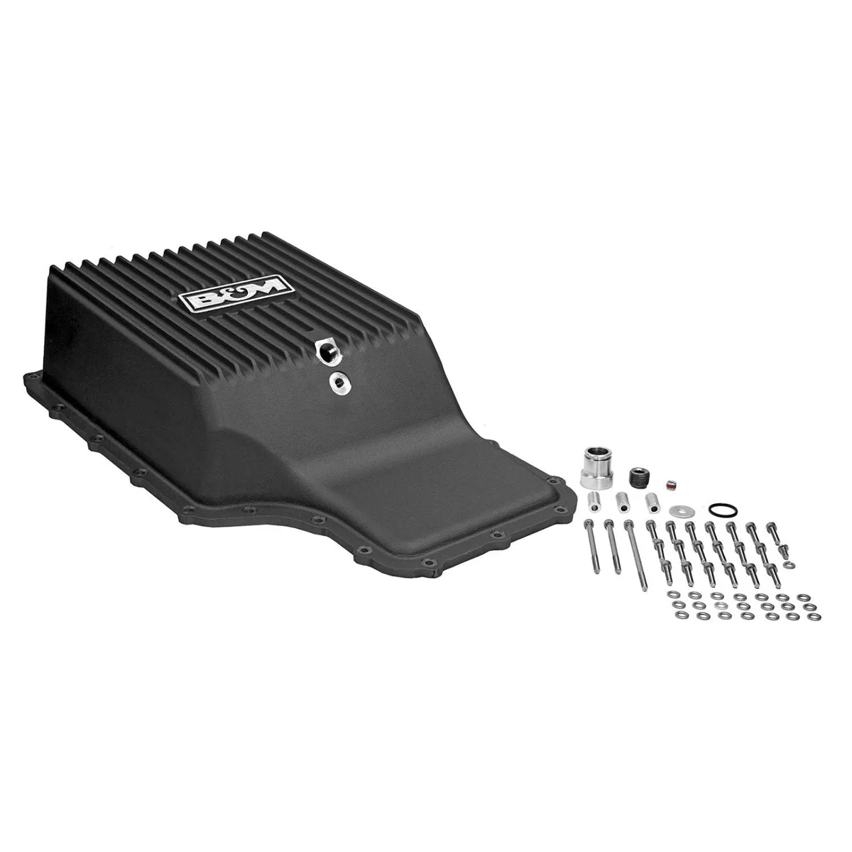 '11-22 Ford F250/F350 B&M HI-TEK Deep Transmission Pan - Black product image