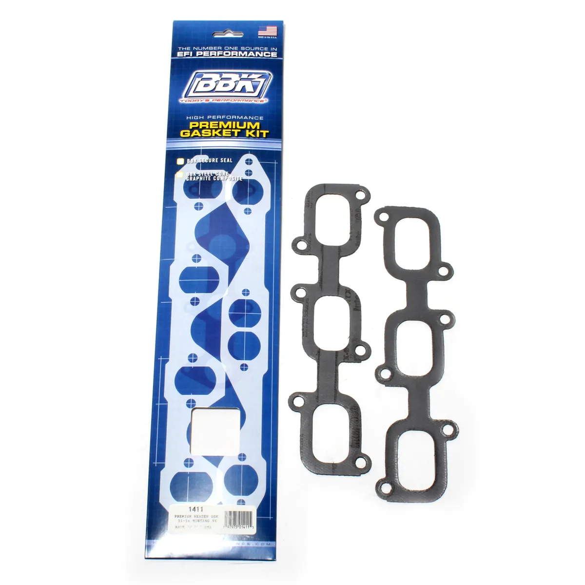 Bbk Performance Parts 1411 Premium Header Gasket Set- 11-17 Mustang v6 3.7l, (Pair) product image