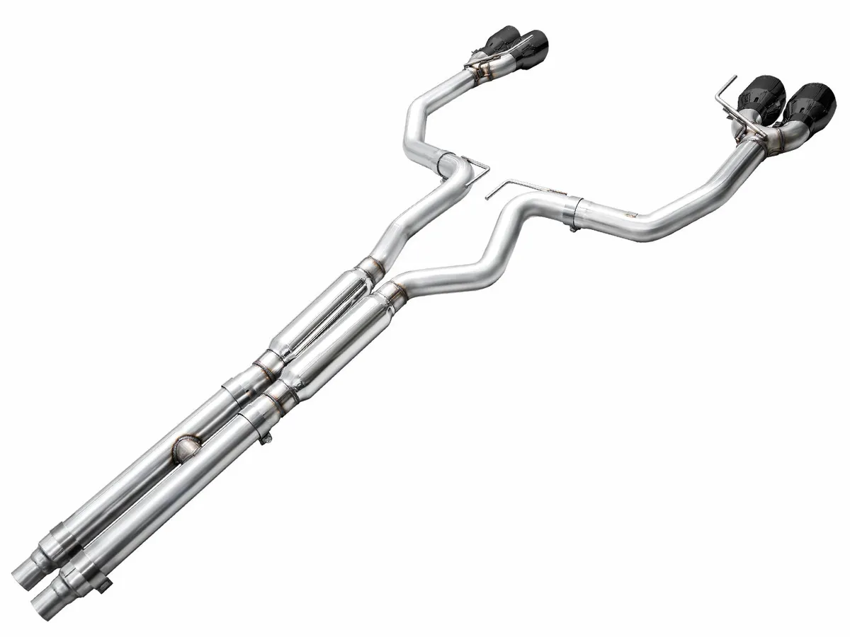 AWE SwitchPath™ Exhaust for S650 Ford Mustang GT Fastback - Quad Chrome Silver Tips product image