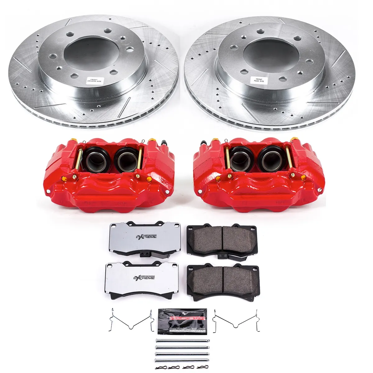 Z36 Truck/Tow Upgrade Kit: Drilled/Slotted Rotors; Carbon-Fiber Ceramic Pads; Powder Coated Calipers product image