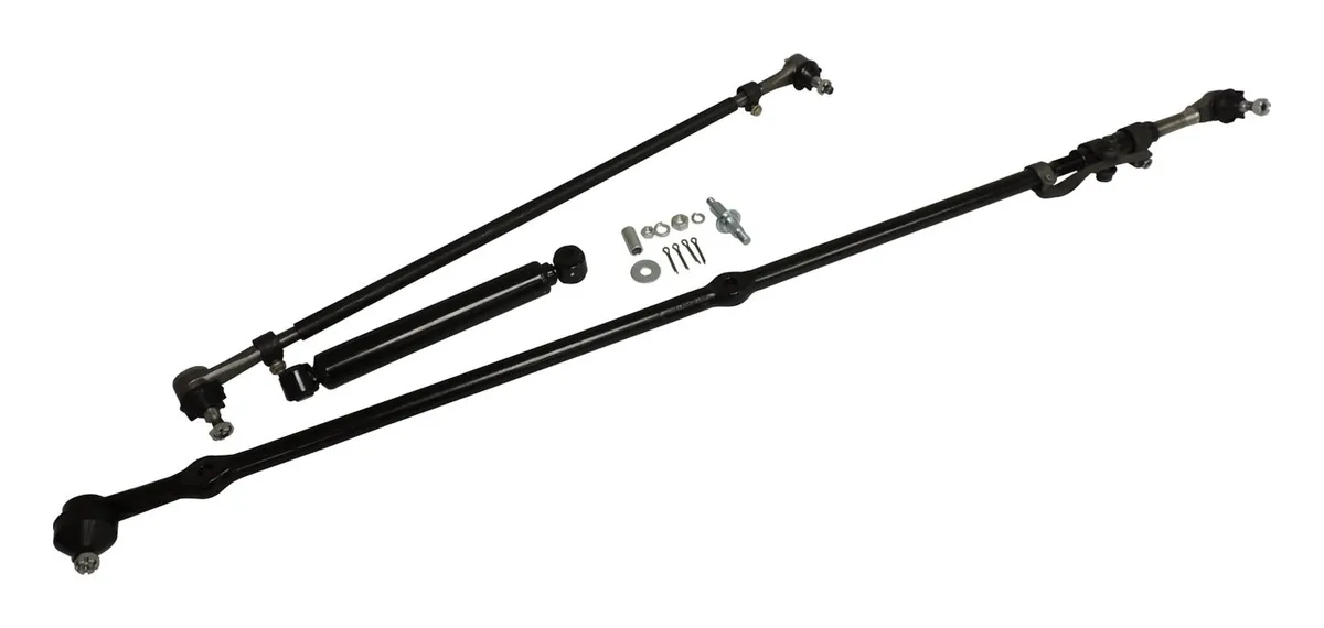 Black Steering Kit w/ Lhd;complete Steering Kit;includes All 4 Tie Rod Ends, Adjusters w/ Hardware, And a Steering Stabilizer product image