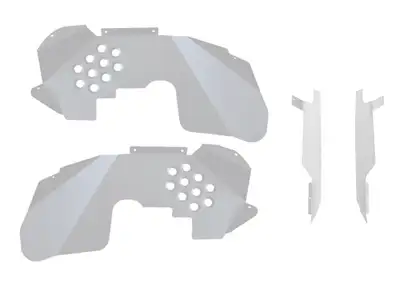 Steinjager Steinjäger Fenders Wrangler JK 2007-2018 Inner Fronts and Inserts, Fits Falcon Shocks Cloud White