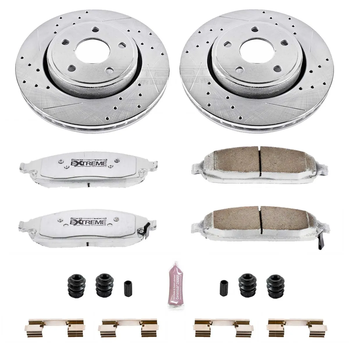 Z26 Street Warrior Upgrade Kit: Drilled/Slotted Rotors; Carbon-Fiber Ceramic Pads W/Hardware product image