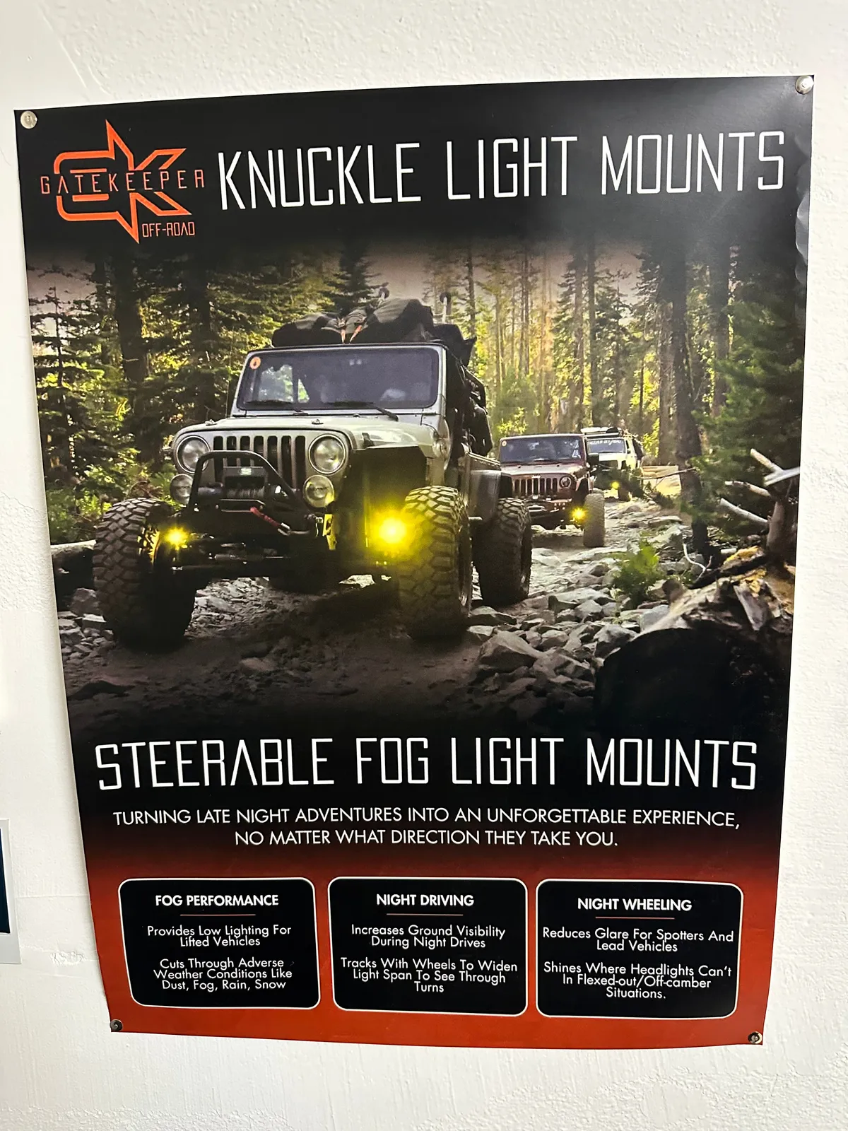 GateKeeper Off-Road Poster "Knuckle Light Mounts"