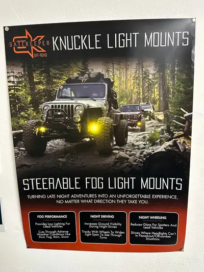 GateKeeper Off-Road Poster "Knuckle Light Mounts"