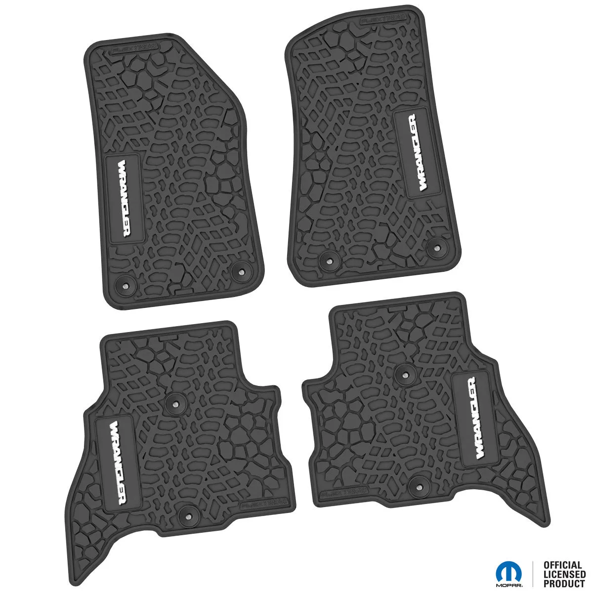 21-24 Jeep 4xe Front and RearTire Tread/Scorched Earth Scene w/ Wrangler Insert - Black w/ Dark Blue Insert product image