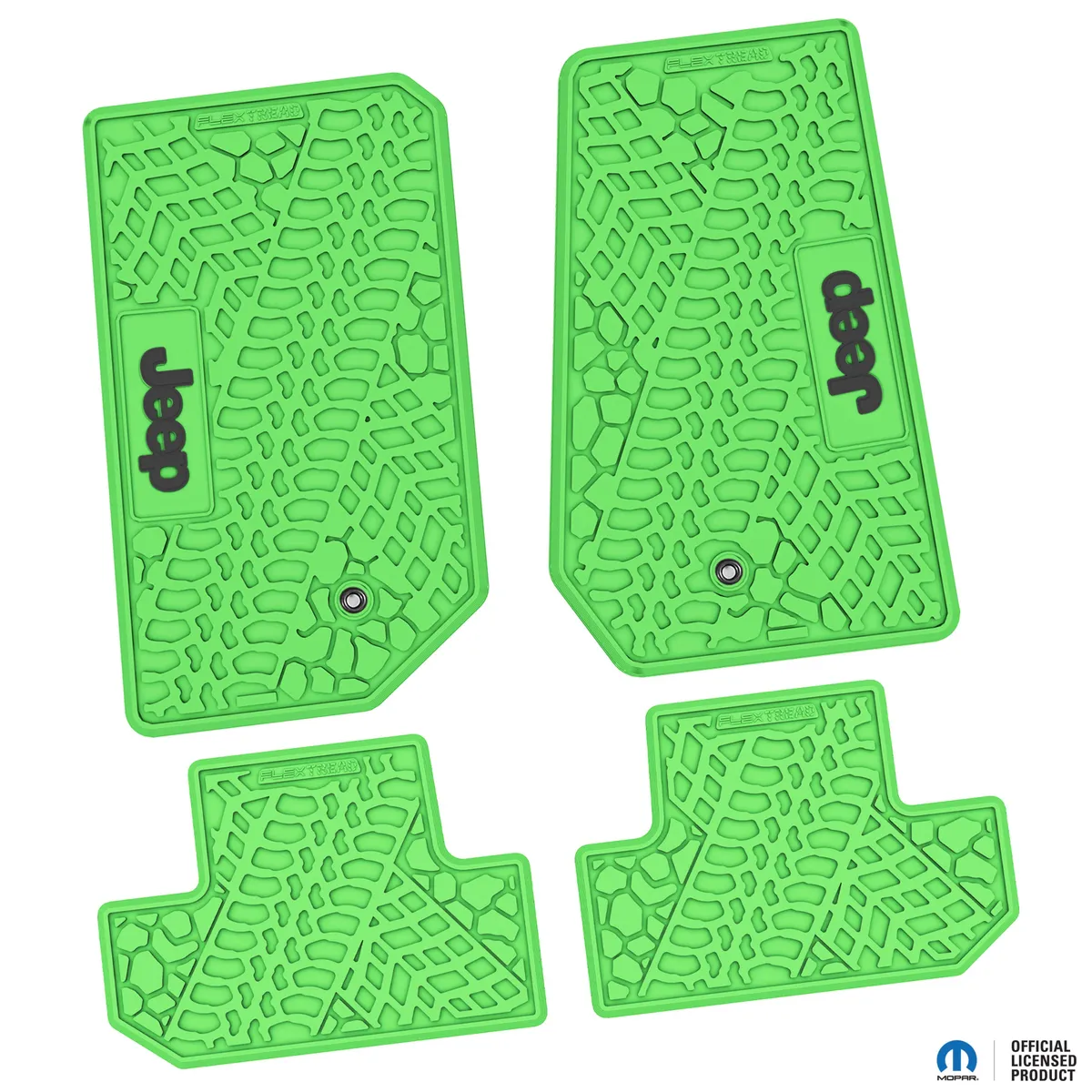 07-13 Jeep JK 2 Dr Front -Tire Tread/Scorched Earth Scene w/ JEEP Insert - Black w/ Silver Insert product image