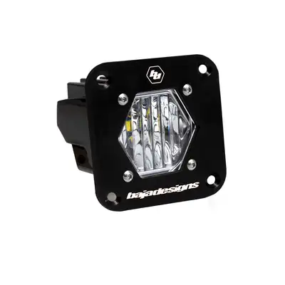Baja Designs s1 Black Flush Mount LED Auxiliary Light Pod(Wide Cornering;clear)