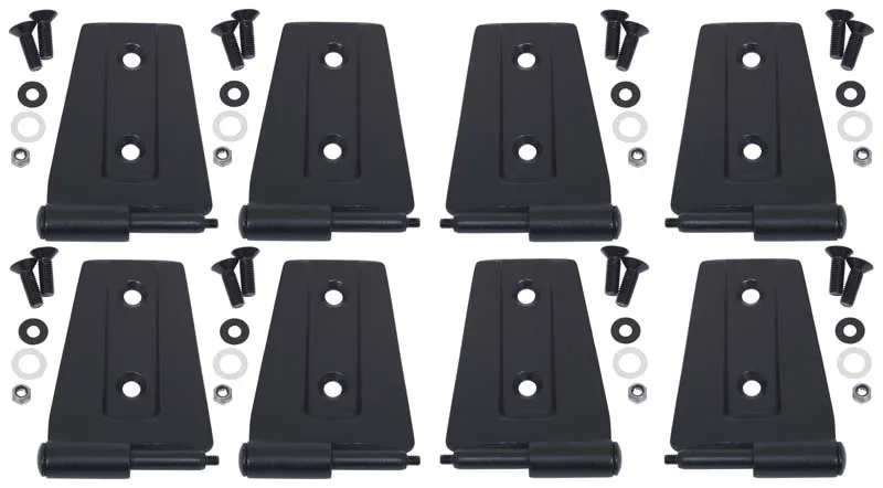 Jeep JK Door Hinge Set 8 Pieces 4 Door 07-18 Wrangler JK Textured Black Kentrol product image