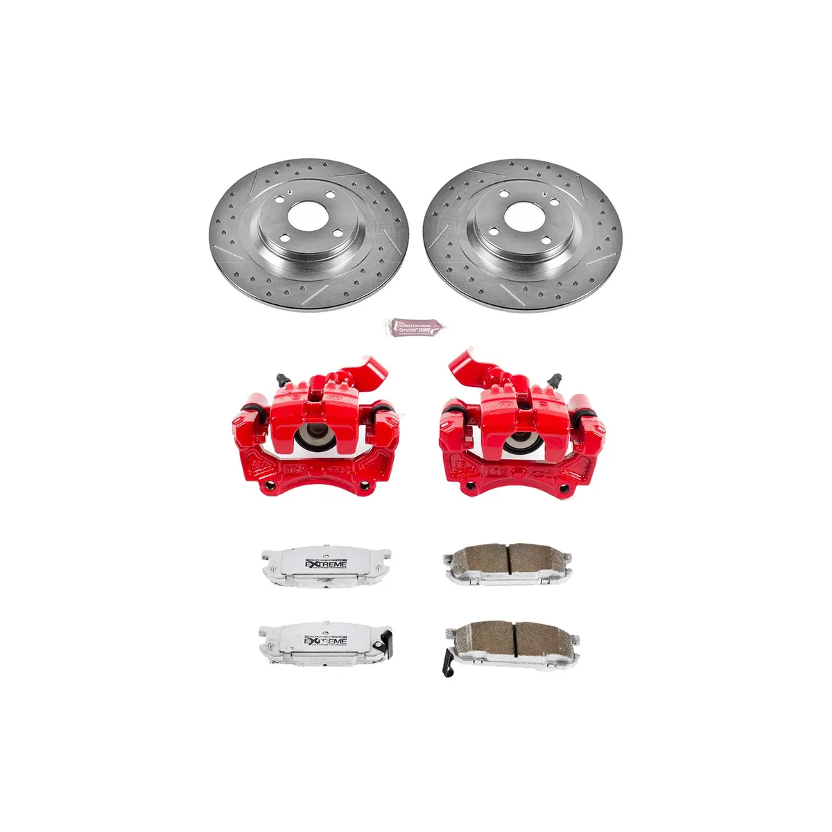 Z26 Street Warrior Upgrade Kit: Drilled/Slotted Rotors; Carbon-Fiber Ceramic Pads; Powder Coated Calipers product image