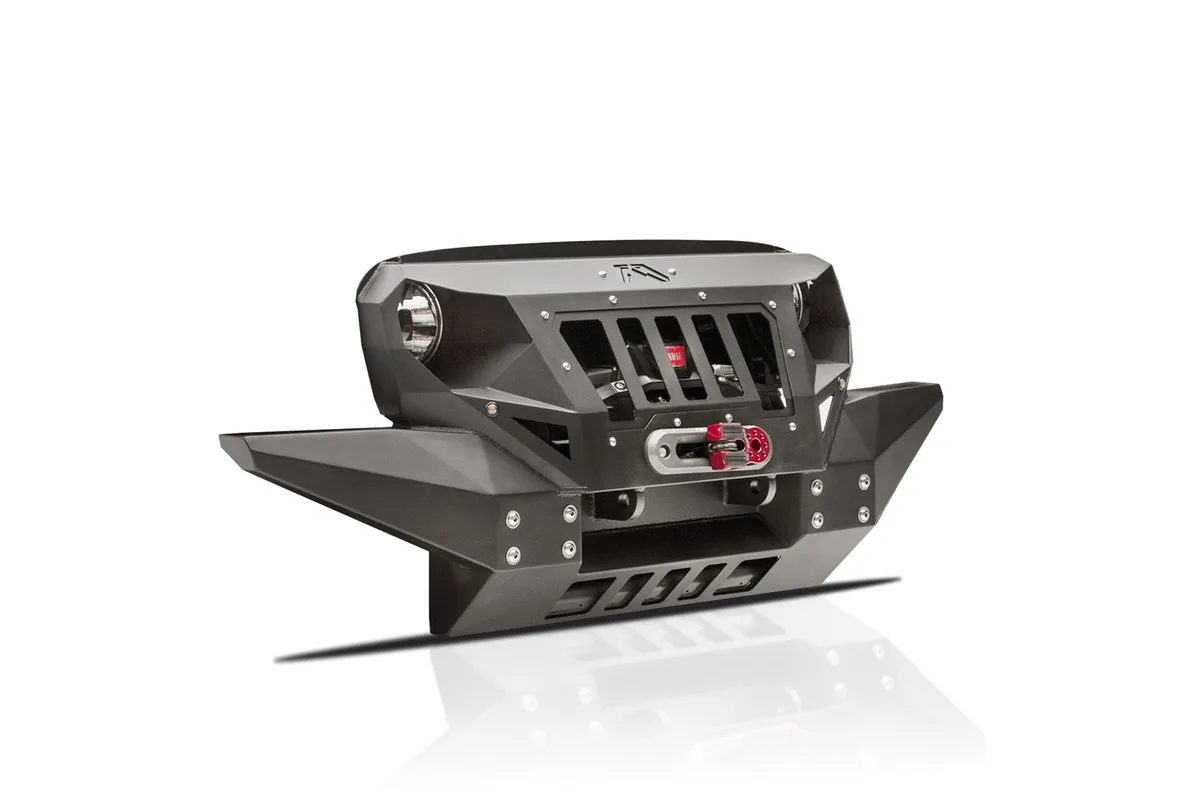 Grumper Grill/Front Bumper; Combines Both Grille And Bumper; 2 Stage Matte Battle Powdercoat; product image