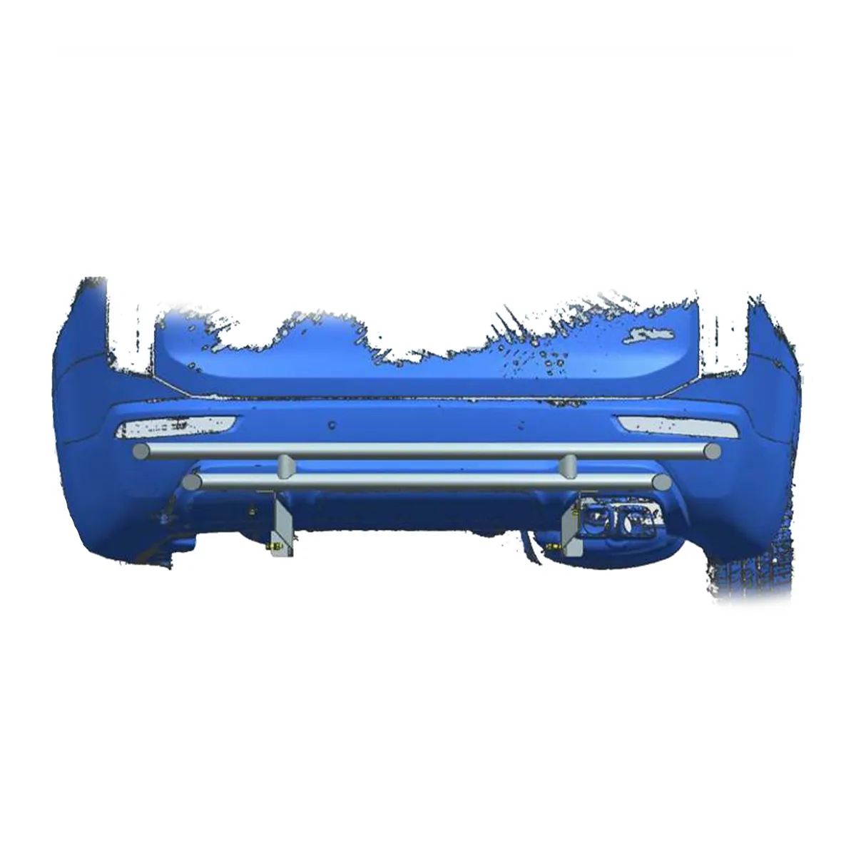 0823 Highlander Rear Bumper Guard Double Layer Black product image