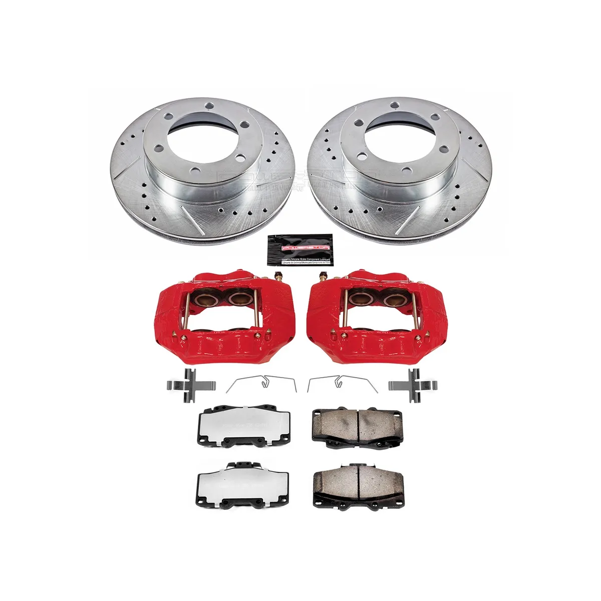 Z36 Truck/Tow Upgrade Kit: Drilled/Slotted Rotors; Carbon-Fiber Ceramic Pads; Powder Coated Calipers product image