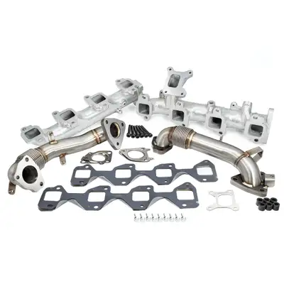 Pacific Performance Engineering High Flow Exhaust Manifold And Uppipes Kit Silverado/Sierra 6.6l L5p Silver