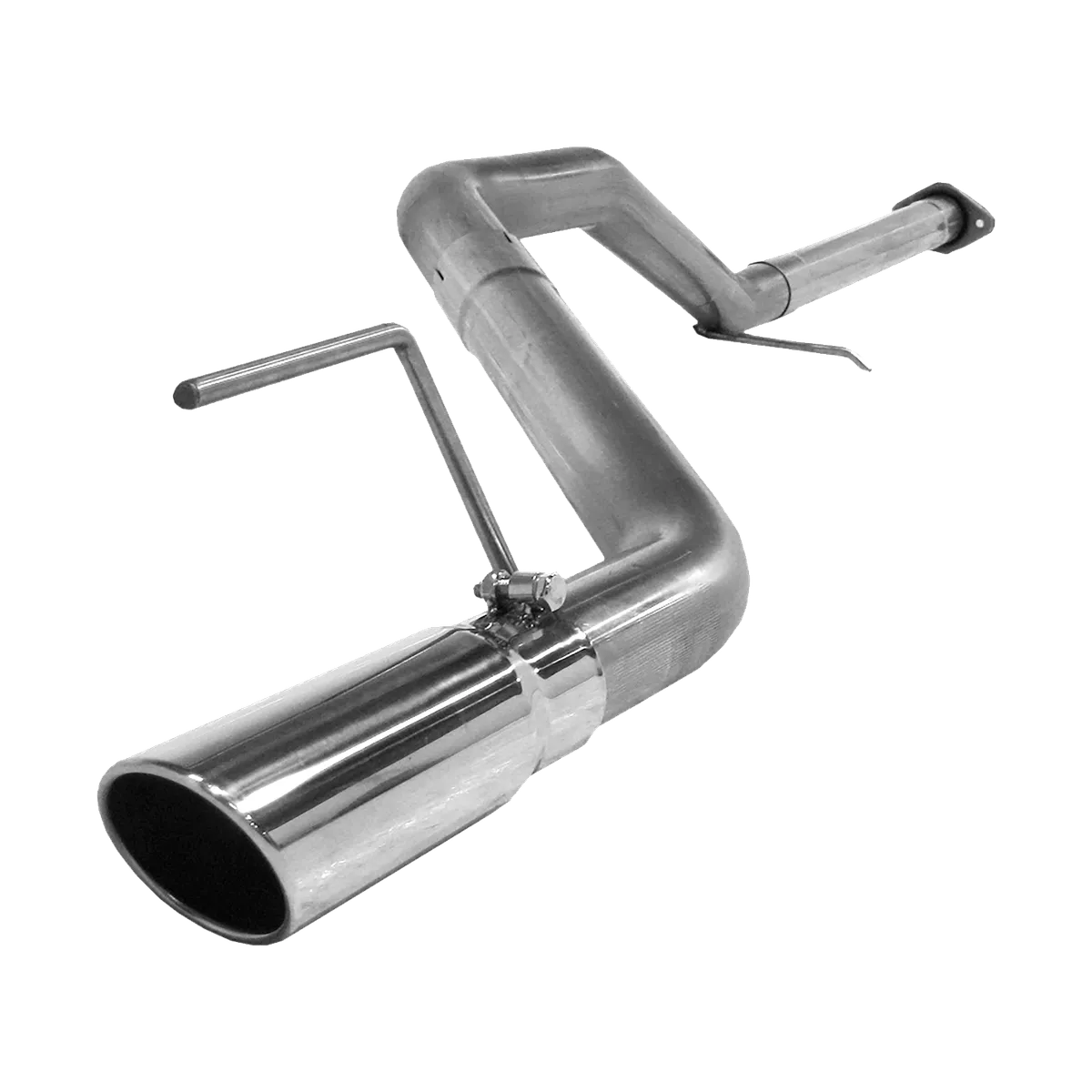 Armor Plus Filter Back Exhaust System; 3 in.; Incl. Ext. Pipe w/Flange/Over Axle Pipe/Tailpipe/Hardware/4 in. OD Tip; Single Rear Exit; T409 Stainless Steel; product image