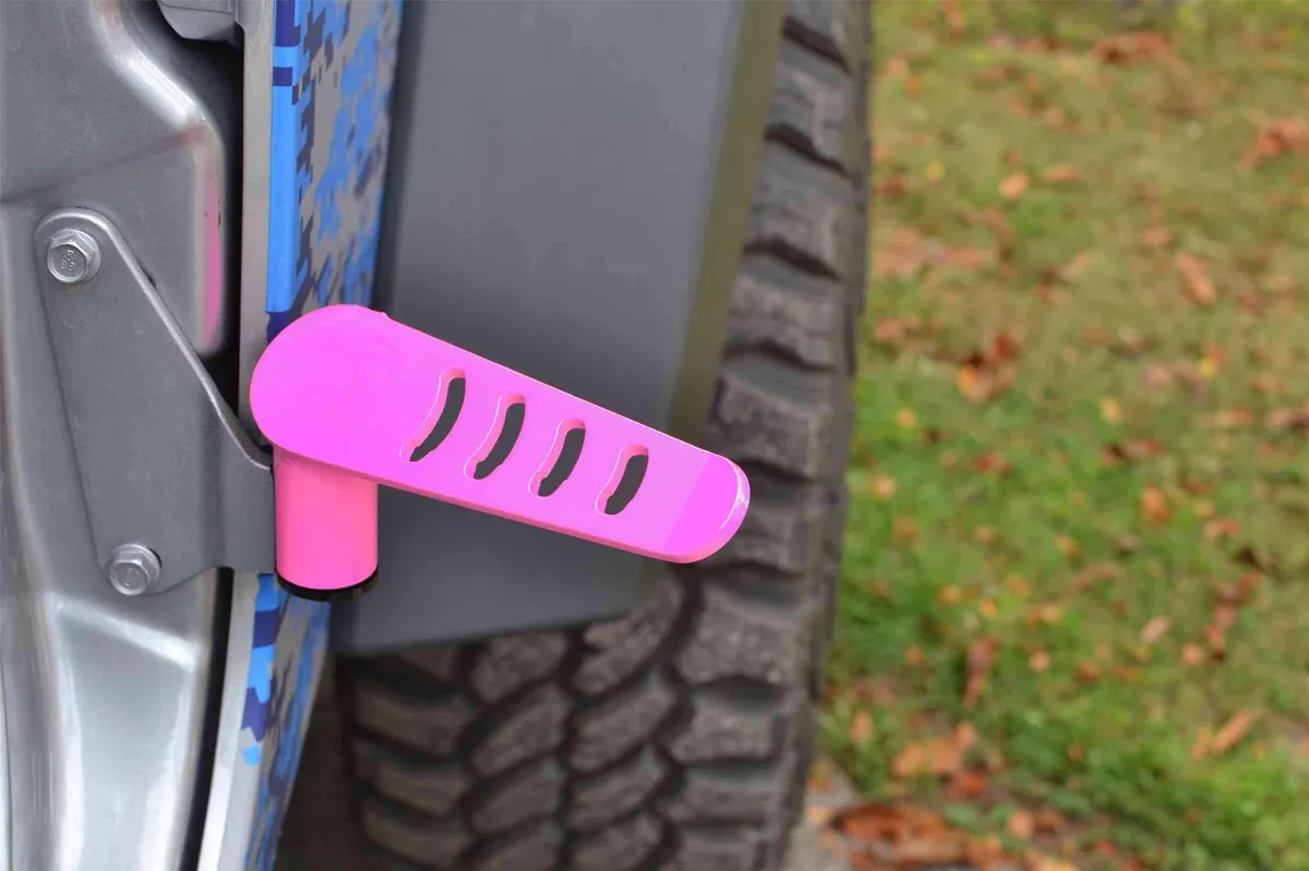 Steinjäger Exterior Accessories Wrangler JK 2007-2018 Foot Pegs Hot Pink product image
