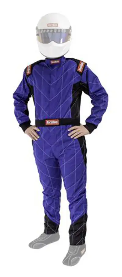 Racequip One Piece Single Layer Racing Driver Fire Suit Sfi 3.2a 1 Blue 2xlarge