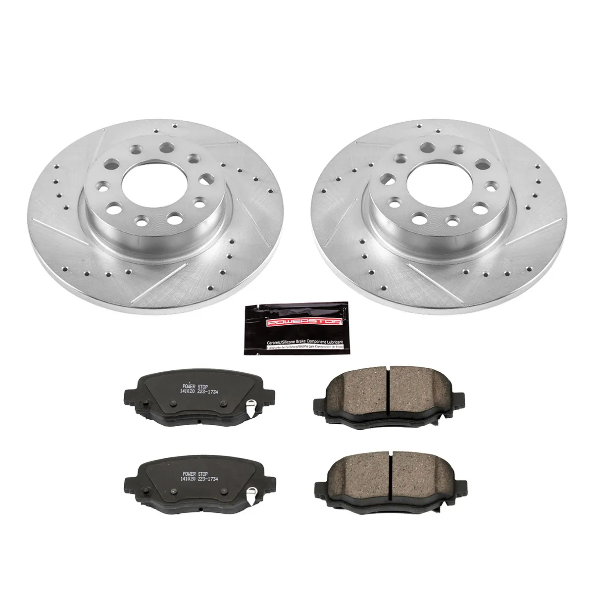 Z23 Evolution Sport Upgrade Kit: Drilled/Slotted Rotors; Carbon-Fiber Ceramic Pads W/Hardware product image
