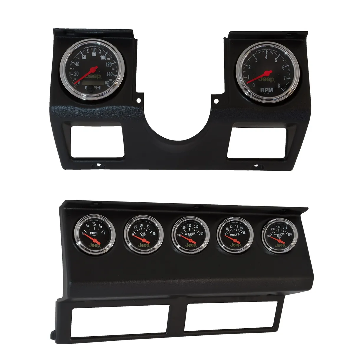 Gauge Kit, 7 pc, Wrangler (YJ) 87-96, TACH/MPH/FUEL/OILP/WTMP/VOLT/TRANS, Jeep product image