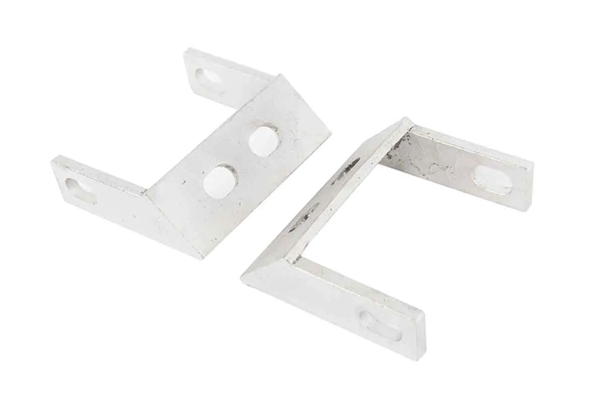 Jeep CJ Rear Bumper Brackets Pair 45-86 CJ Polished Silver Kentrol product image