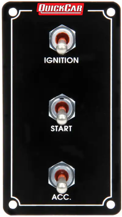 Quickcar Racing Products Ign. Panel Extreme Vert. 3 Switch Single Ignition