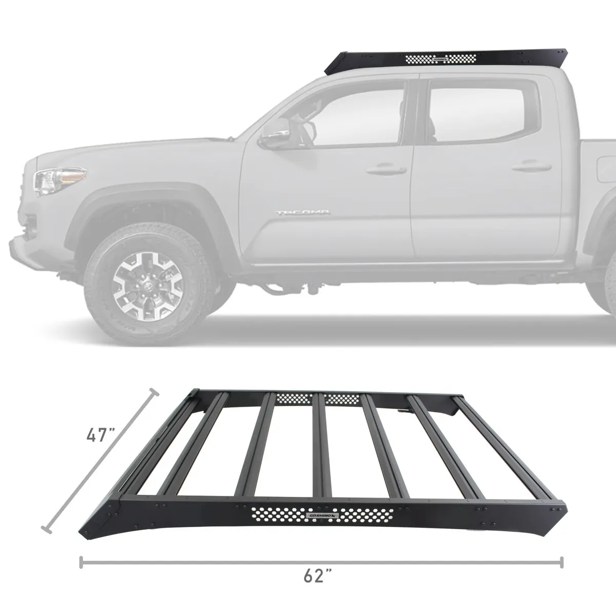RealTruck (Go Rhino) Ceros Low Profile Roof Rack 2016-2023 Toyota Tacoma; Double Cab product image
