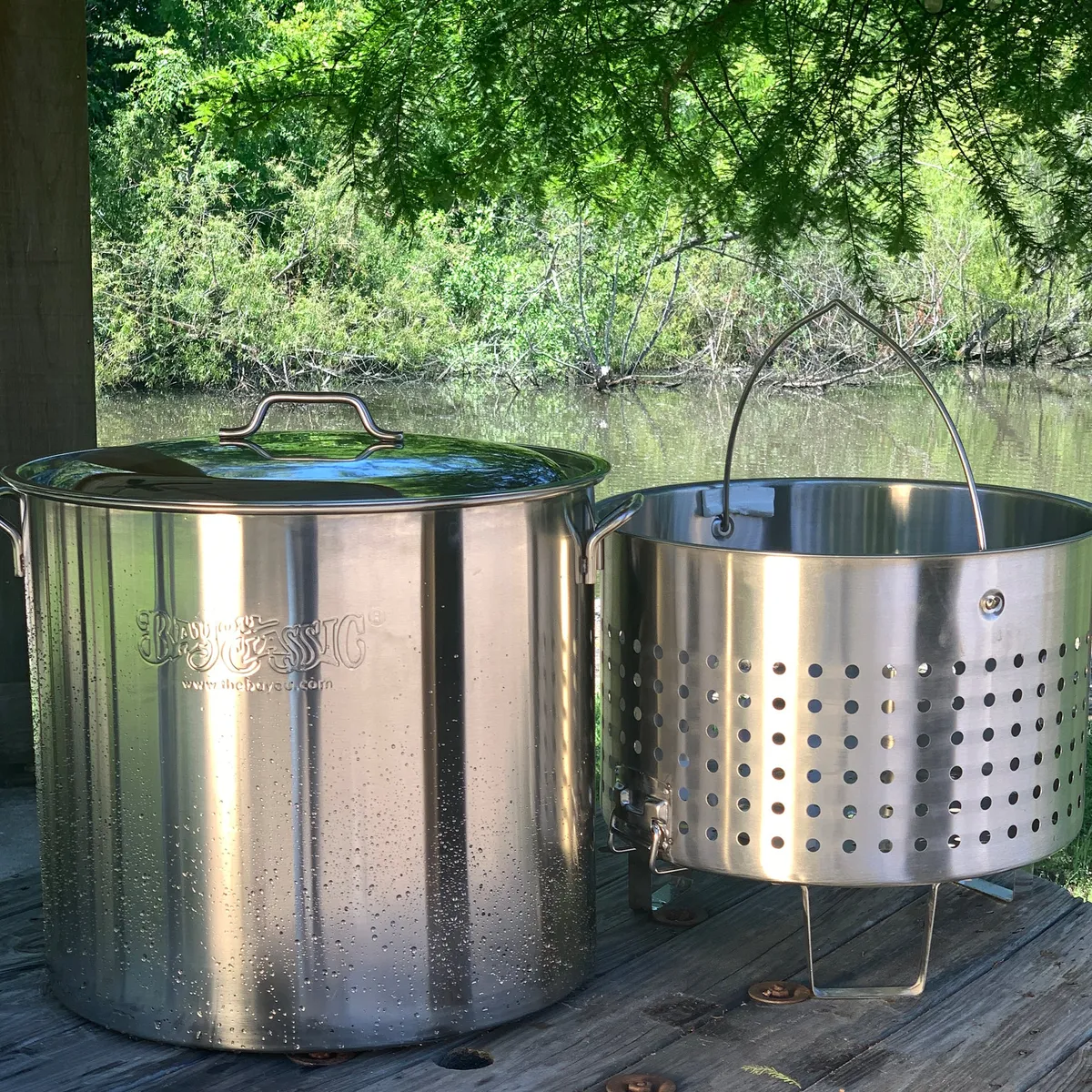 82-qt Stainless Bayou® Stockpot with Steam/Boil Basket product image