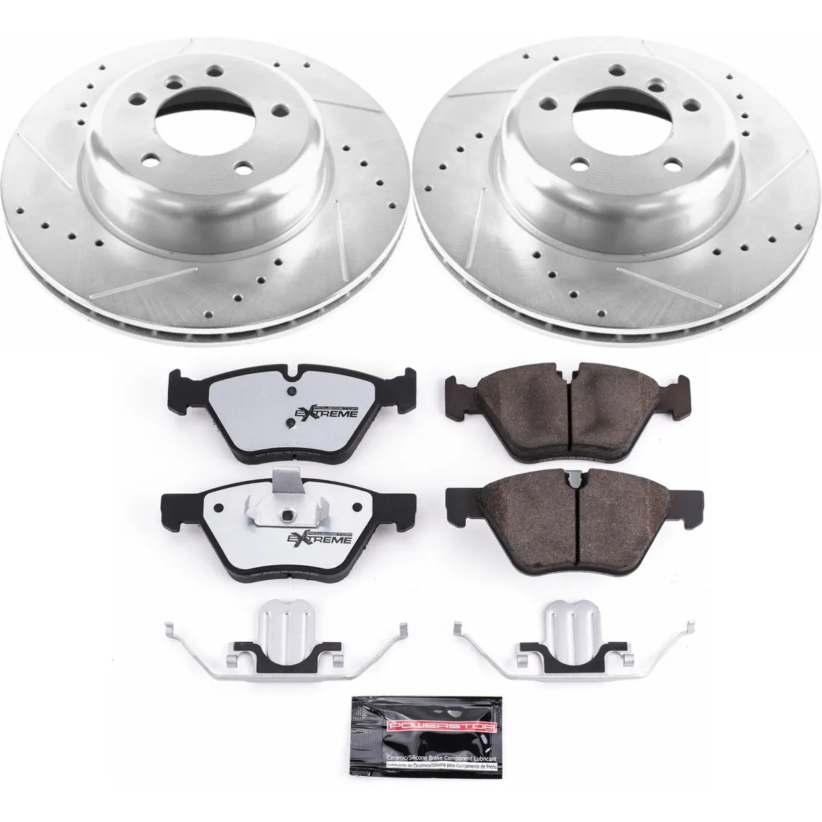 Z26 Street Warrior Upgrade Kit: Drilled/Slotted Rotors; Carbon-Fiber Ceramic Pads W/Hardware; Pad Sensors product image
